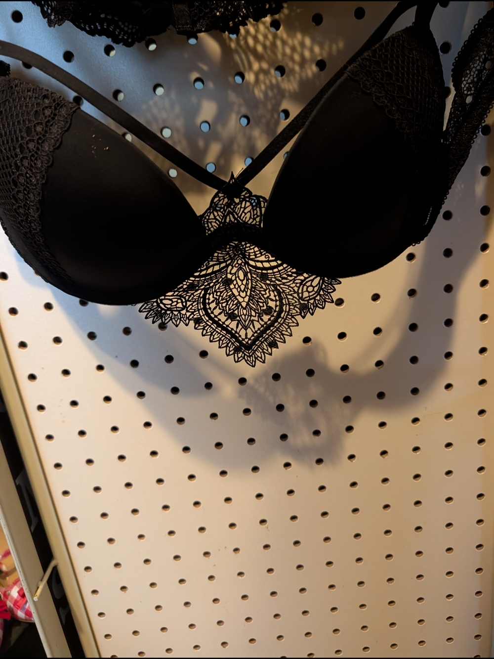 Black Lace Detail Push-Up Bra